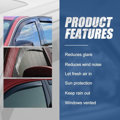 4PCS Tape On Window Visors for 1992 (4 Count)