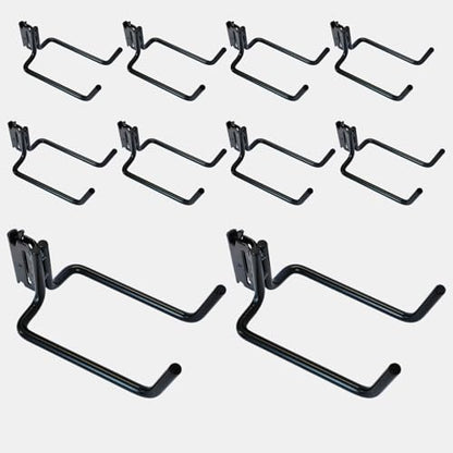 10-Pack E-Track Double J Hooks, 5.5-Inch Deep x 4-Inch Wide (10 Count)