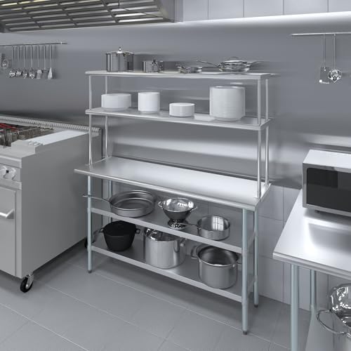 Stainless Steel Work Table with 2 Shelves