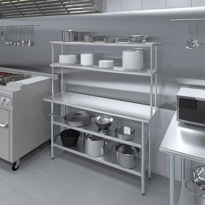 Stainless Steel Work Table with 2 Shelves