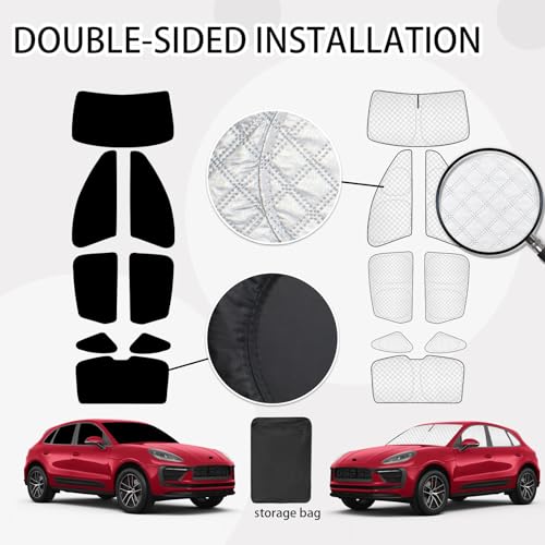 8pcs Sun Shades for Porsche Macan 2014