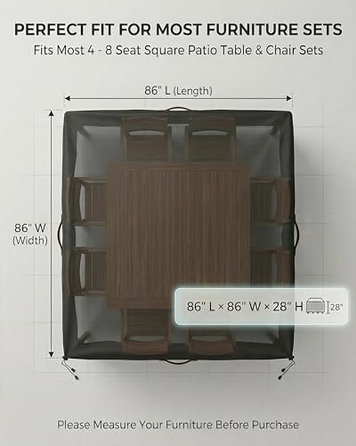 Outdoor Patio Furniture Cover Square