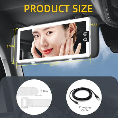 Car Visor Vanity Mirror with Light
