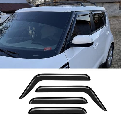 4PCS Side Window Wind Deflectors for Kia Soul 2014 (4 Count)