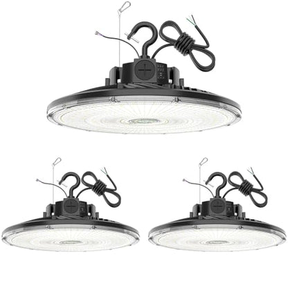 3 Pack 480V LED High Bay Light UL Listed UFO Light 240W 200W 150W Adjustable (3 Count)