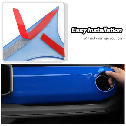 2pcs for 2024+ Jeep Wrangler JL Blue Interior Accessories Center Console Dash Panel Cover Trim