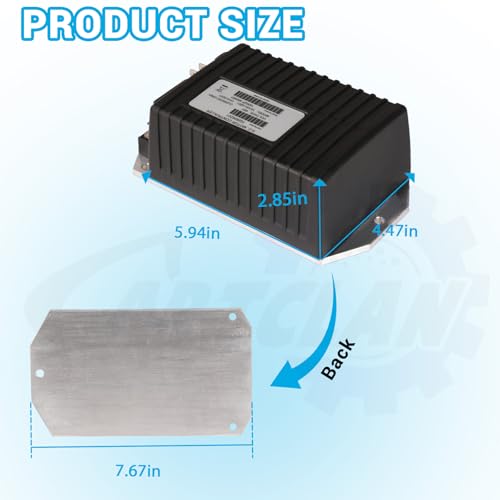 1510A-5201/1510A-5251 Golf Cart DC Motor Controller Suitable for 2000-2008 Club Car DS/Precedent Golf Cart, Black 48V 250A DC Controller Replace OEM# 1510A-5201/1510A-5251