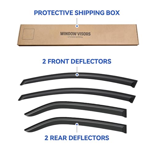 Window Visors Rain Guards for 2009 2010 2011 2012 2013 Kia Forte