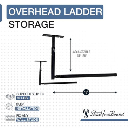 Adjustable Overhead Ladder Rack