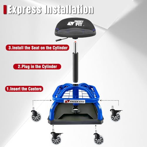 Rolling Shop Stool with Wheels