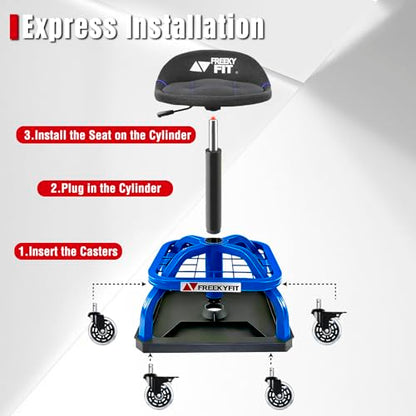 Rolling Shop Stool with Wheels