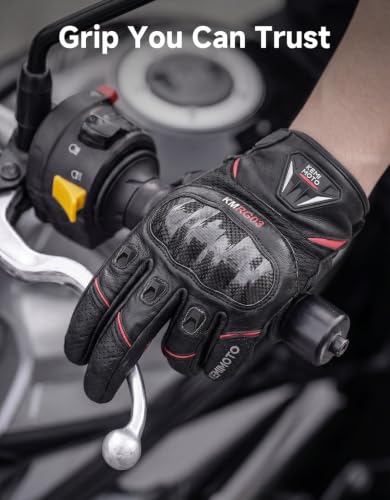 Sheepskin Leather Motorcycle Gloves for Men