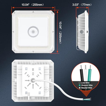LED Canopy Light with Dusk to Dawn Photocell