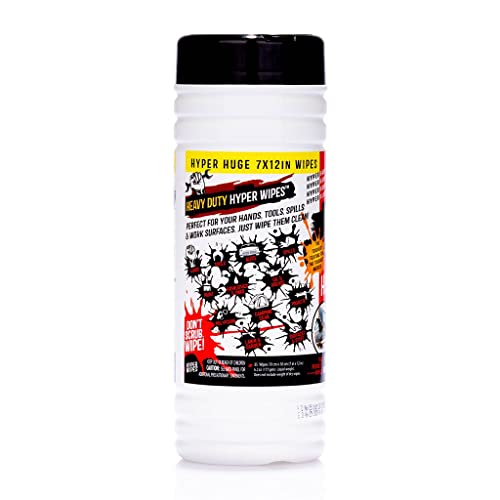 Hyper Wipes 1 Pack Heavy Duty Hand & Tool Cleaning Wipes (35 Count)