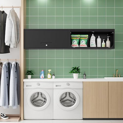 Metal Storage Cabinet Black Wall Cabinets with Locking Door