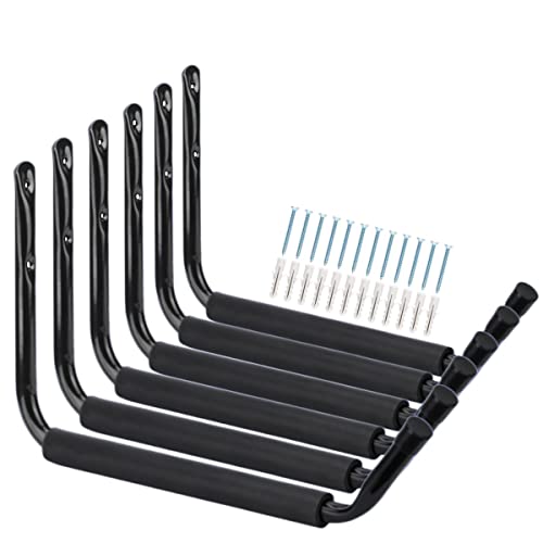 Heavy Duty 13 Inches Jumbo Arm Indoor Outdoor Storage Wall Hooks (6 Count)