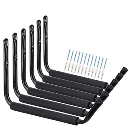 Heavy Duty 13 Inches Jumbo Arm Indoor Outdoor Storage Wall Hooks (6 Count)