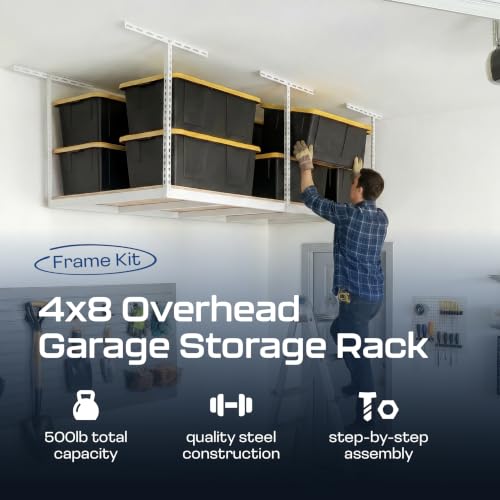 MonsterRax 4x8 Overhead Storage Rack Frame Kit