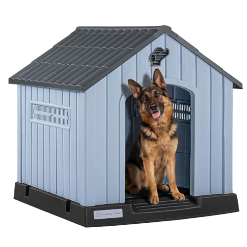 Durable Waterproof Plastic Dog House for Small to Large Sized Dogs