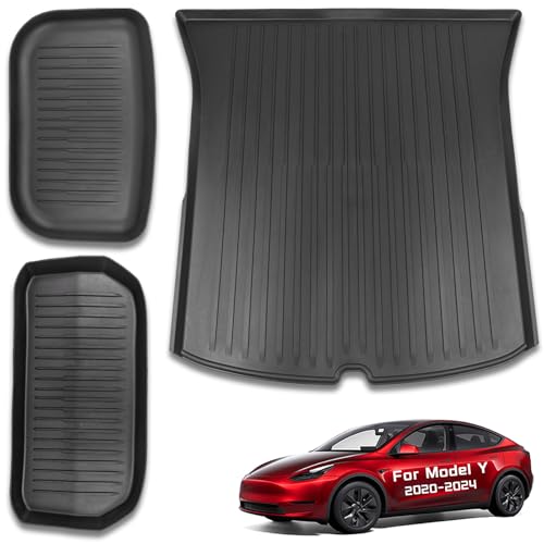 All Weather Cargo Liners for Tesla Model Y Trunk Mats (3 Count)