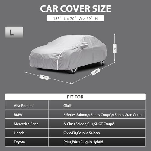 Sedan Car Cover Waterproof Heavy Duty Full Car Cover 175