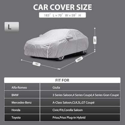 Sedan Car Cover Waterproof Heavy Duty Full Car Cover 175