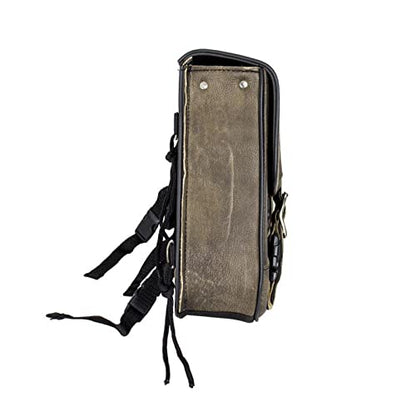 Premium Naked Leather Swing Arm Bag For Motorcycle Left Side Solo Bags Saddle Bags For Softails Choppers