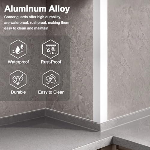 4PCS 45" White Metal Corner Protectors (4 Count)