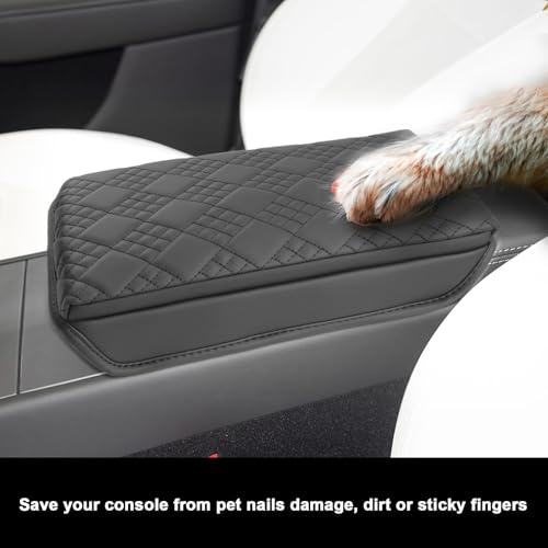 for 2025 2026 Tesla Model Y Armrest Cover Pad for 2025 2026 Model Y Accessories 2026 Model Y Center Console Cover Middle Console Cover Add Soft Cotton Cushion