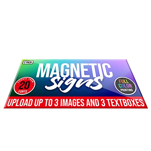 2 Pack Personalized Magnetic Signs for Vehicles