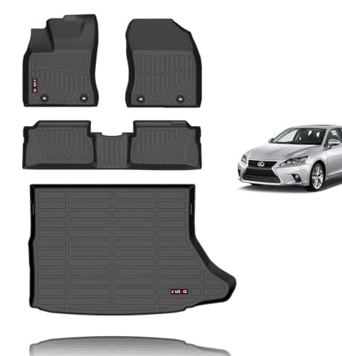 Floor Mats & Cargo Liner for 2011 2012 2013 2014 2015 2016 2017 Lexus CT200h All Weather Car Mats Trunk Mat Lexus CT200h Floor Mats Accessories Black