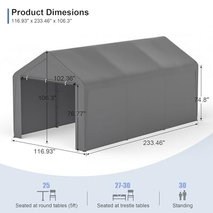 Carport 10‘ x 20’ Garage Car Canopy w