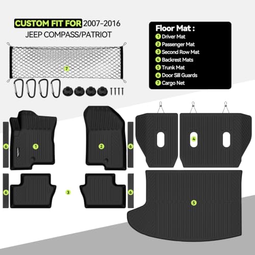 All Weather TPE Floor Mat Set for 2007