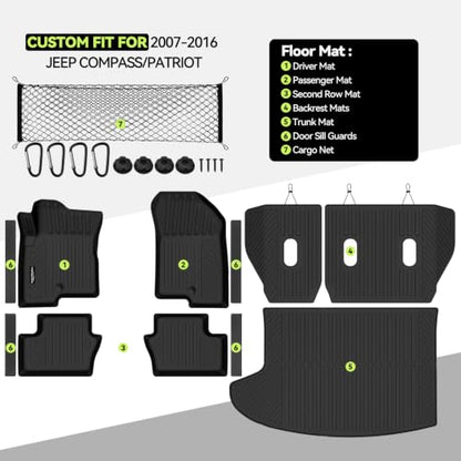 All Weather TPE Floor Mat Set for 2007
