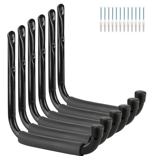 Heavy Duty Steel Garage Storage Hooks (6 Count)