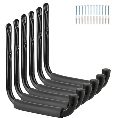 Heavy Duty Steel Garage Storage Hooks (6 Count)