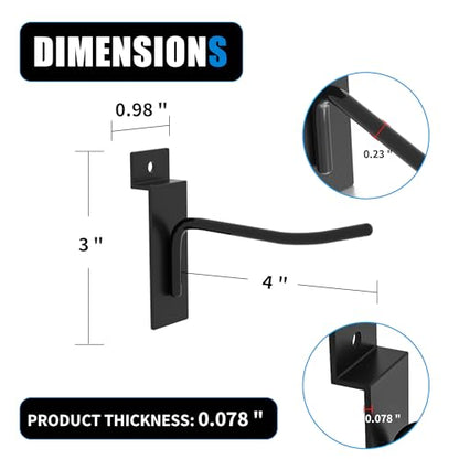 Heavy Duty Slatwall Hooks (25 Count)