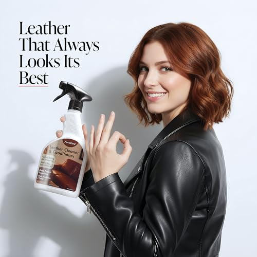 3-in-1 Leather Cleaner & Conditioner (22 oz) - Restores Natural Oils, Removes Stains and Hides Scuffs (22 Fl Oz)