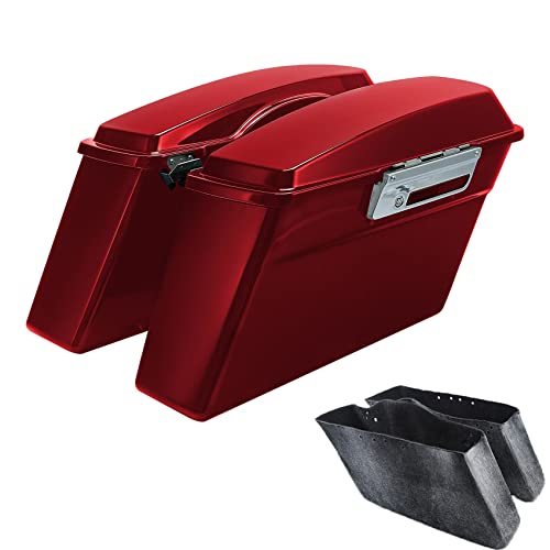 Red Hard Saddlebags Fit for Harley Touring Electra Glide Street Glide Road Glide Road King 1994 (2 Count)