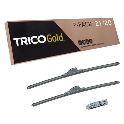 Gold 21" + 20" Premium Automotive Replacement Windshield Wiper Blades