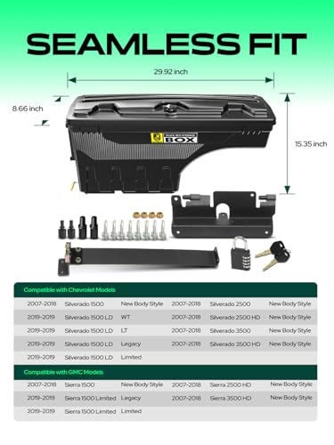 Driver Side Truck Bed Storage Tool Box for Chevy