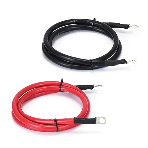 2 AWG Battery Cable 2 Gauge Pure Copper Battery Inverter Cables with 5