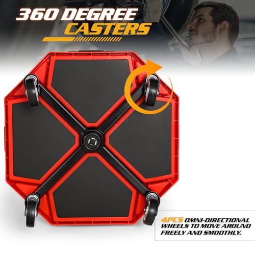 Adjustable Mechanics Stool with Wheels