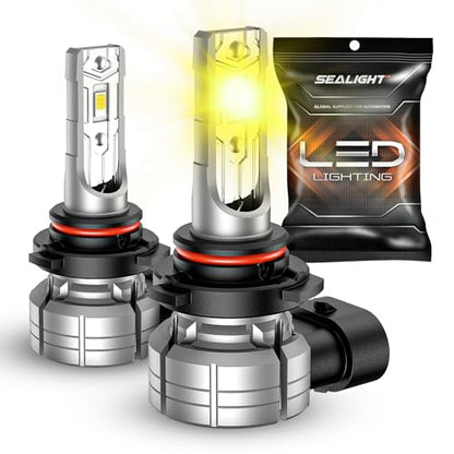 H10 9145 9140 LED Fog Light Bulbs Amber (2 Count)