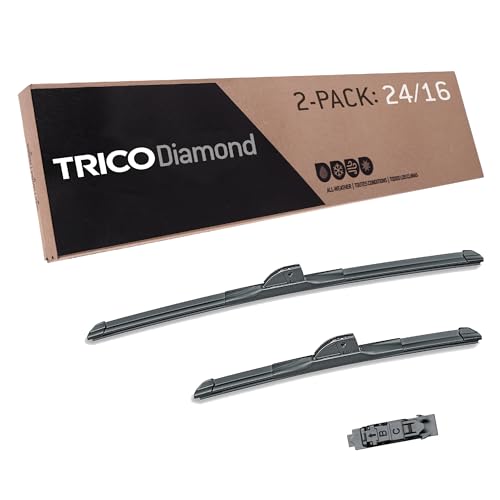 Diamond 24" + 16" Super Premium Automotive Replacement Windshield Wiper Blades (2 Count)