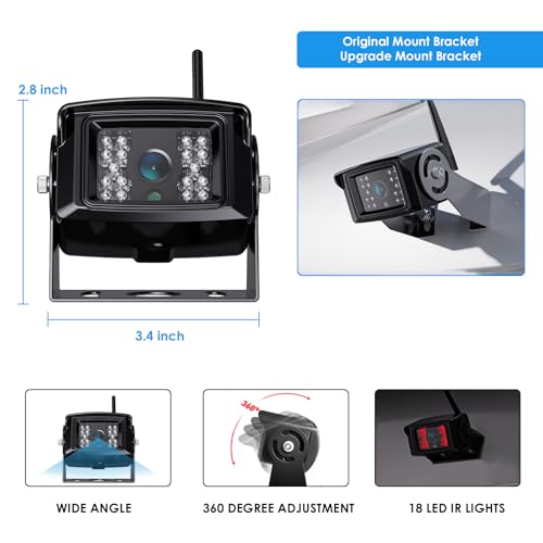 Digital Wireless Backup Camera System Kit