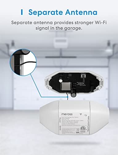 Smart WiFi Garage Door Opener Remote Work with Alexa and Google