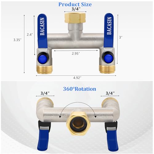 Brass Garden Hose Splitter 2