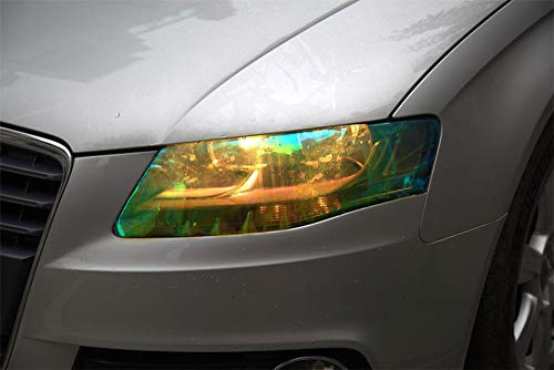 LED LIGHT 12 by 48 inches Self Adhesive Shiny Chameleon Headlights Tail Lights Fog Lights Films