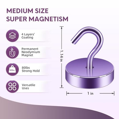 Magnetic Hooks Steel Tube Design for Cruise (10 Count)